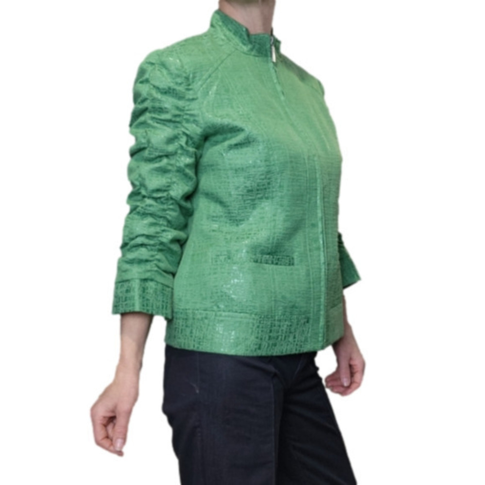 374. VINTAGE ERIN LONDON Blazer Bright green color 3/4 sleeves |L